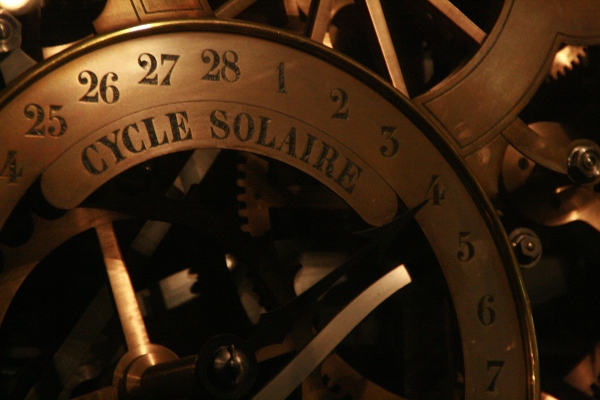 Close-up of the Strasbourg astronomical clock